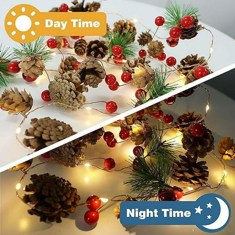 Twinkling Garland of Pines with Long Cones Twinkling Garland of Pines with Long Cones