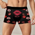 thumbnail image 2 of SJLDQY Valentines Mens Boxer Briefs Valentine's Day Sexy Lip Graphic Boxer Briefs for Men Soft Breathable Boxer Shorts for Men, 2 of 4
