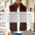 thumbnail image 6 of Ceisia Mens Faux Fur Sleeveless Vest Open Front Warm Thick Furry Waistcoat Winter Party Street Casual Outerwear Gilet For Men Brown M Gift, 6 of 6
