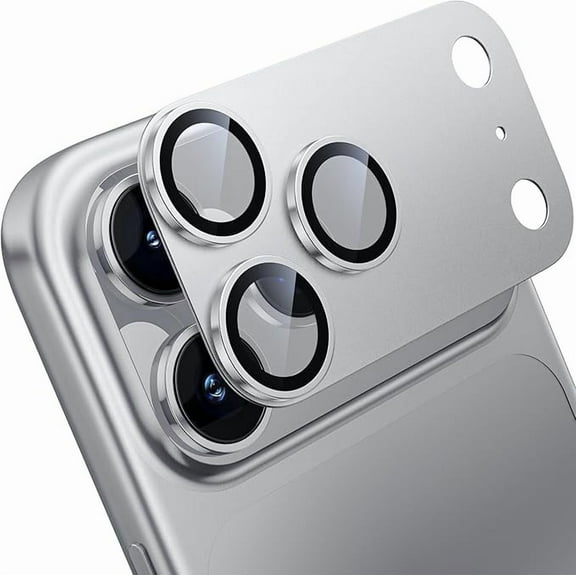 1 Pack Camera Lens Protector Compatible with iPhone 17 Pro ,Metal Aluminum Alloy Tempered Glass Camera Protector,Case Friendly