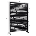 thumbnail image 3 of Tcbosik Metal Outdoor Privacy Screen, 76"H x 48"W Freestanding Decorative Privacy Panel for Balcony, Garden, Patio, Poolside, Black, 3 of 8
