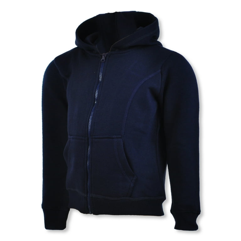 Girls navy zip hoodie hotsell