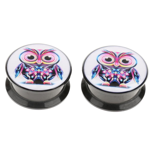 Pendientes Enchufe de oído Fernando Camilla Acrílico Multicolor 20mm