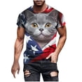 thumbnail image 3 of Kladzum 4th Of July Independence Day Men's & Big Men's Fashion Graphic T-Shirts Short Sleeve Crew Neck Casual Loose Fit Shirts Summer Daily Workout Shirts M-4XL, 3 of 6