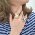 thumbnail image 2 of Vintage Beetle Insect Statement Ring for Women Men Adjustable Expandable Pest Moth Animal Halloween Wide Wrap Band Rings Comfort Fit Creative Holiday Jewelry, 2 of 6