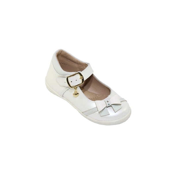 ZAPATILLAS CASUALES VESTIR COQUETA NIÑA BLANCO PERLA PIEL 182805Y Leon 182805Yp