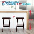 thumbnail image 4 of PayLessHere Bar Stools Set of 2 for Kitchen Counter Solid Wooden Saddle Stools 30-Inch Height Home Furniture Barstool, Brown, 4 of 7