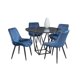 thumbnail image 3 of Comedor Java Azul 4 Sillas Redondo Tubular y Formica Marmoleada MOBILKRAFT Modelo Java Azul 4 Sillas Redondo Formica Estilo Contemporáneo, 3 of 4