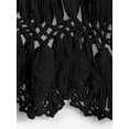 thumbnail image 5 of ZAFUL Women Leisure Drawstring Scalloped Edge Crochet Skirt Black M, 5 of 5