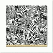 Savannah Stripes: Monochrome Zebra Fabric - 3 Yards of Microfiber Textile for Arts, Crafts, and Decor