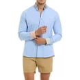 thumbnail image 1 of Camisa Casual Para Caballero Estilo Liso Azul Porto Blanco, 1 of 7