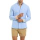 thumbnail image 1 of Camisa Casual Para Caballero Estilo Liso Azul Porto Blanco, 1 of 7