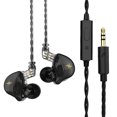 thumbnail image 1 of QKZ Auriculares para correr con cancelación de ruido con cable de 3,5 mm Auriculares intrauditivos controlados por cable con aguja de 0,75 mm Auriculares portátiles para portátil con micrófono, Negro Eigraketly EL005070-05B, 1 of 2