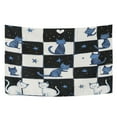 thumbnail image 6 of Yayeee Tapestry Wall Hanging for Bedroom 60" x 51" Living Room Home Wall Art Decor, Blue Cat Stars, 6 of 7