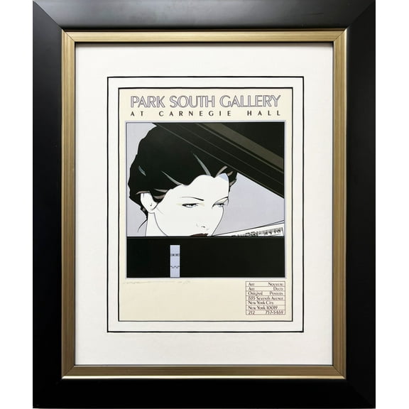 Patrick Nagel "Park South Gallery" CUSTOM FRAMED Art Deco Print Playboy 1980s Generic