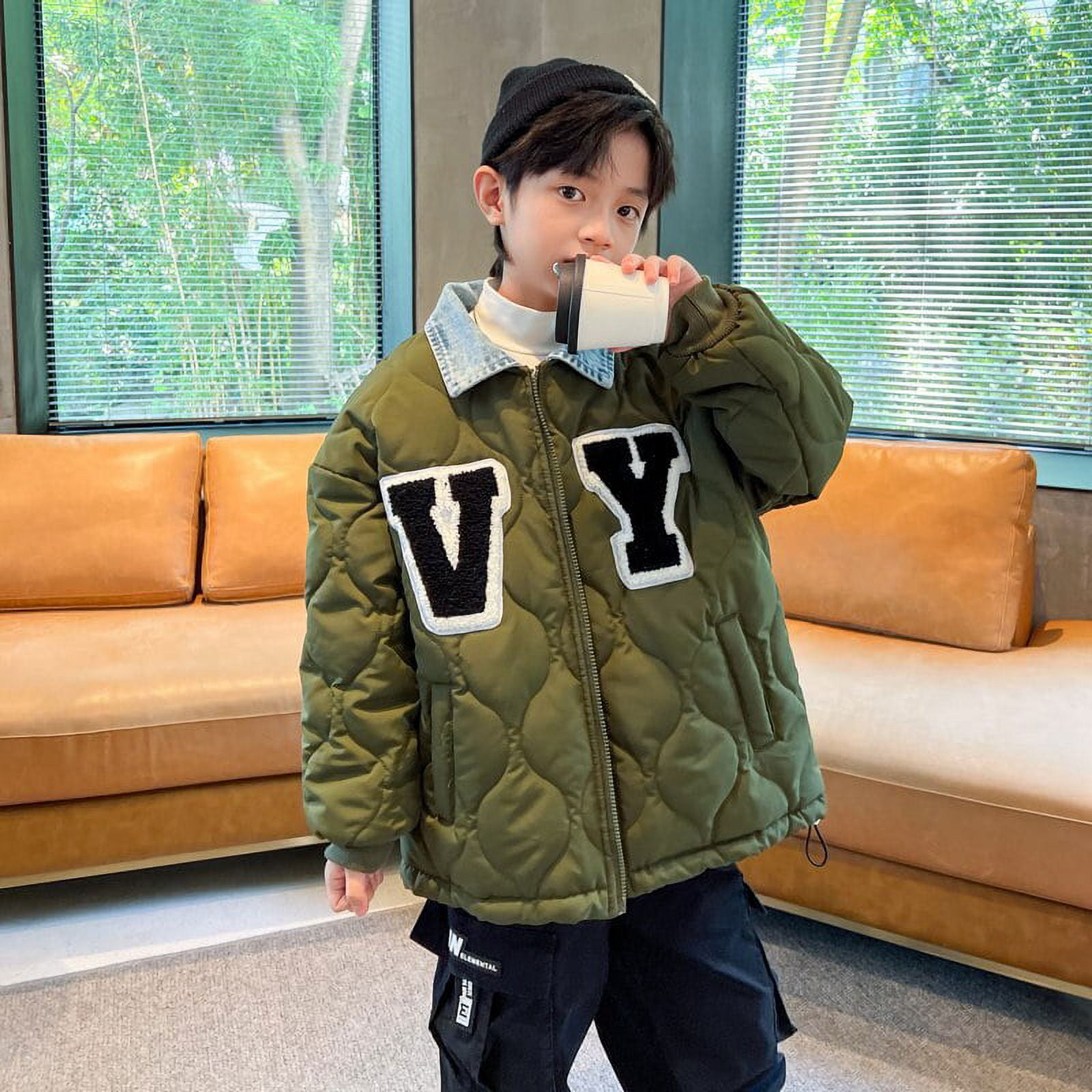 Autumn 2023 Boys PU Leather Kids Jackets Boys With Letter
