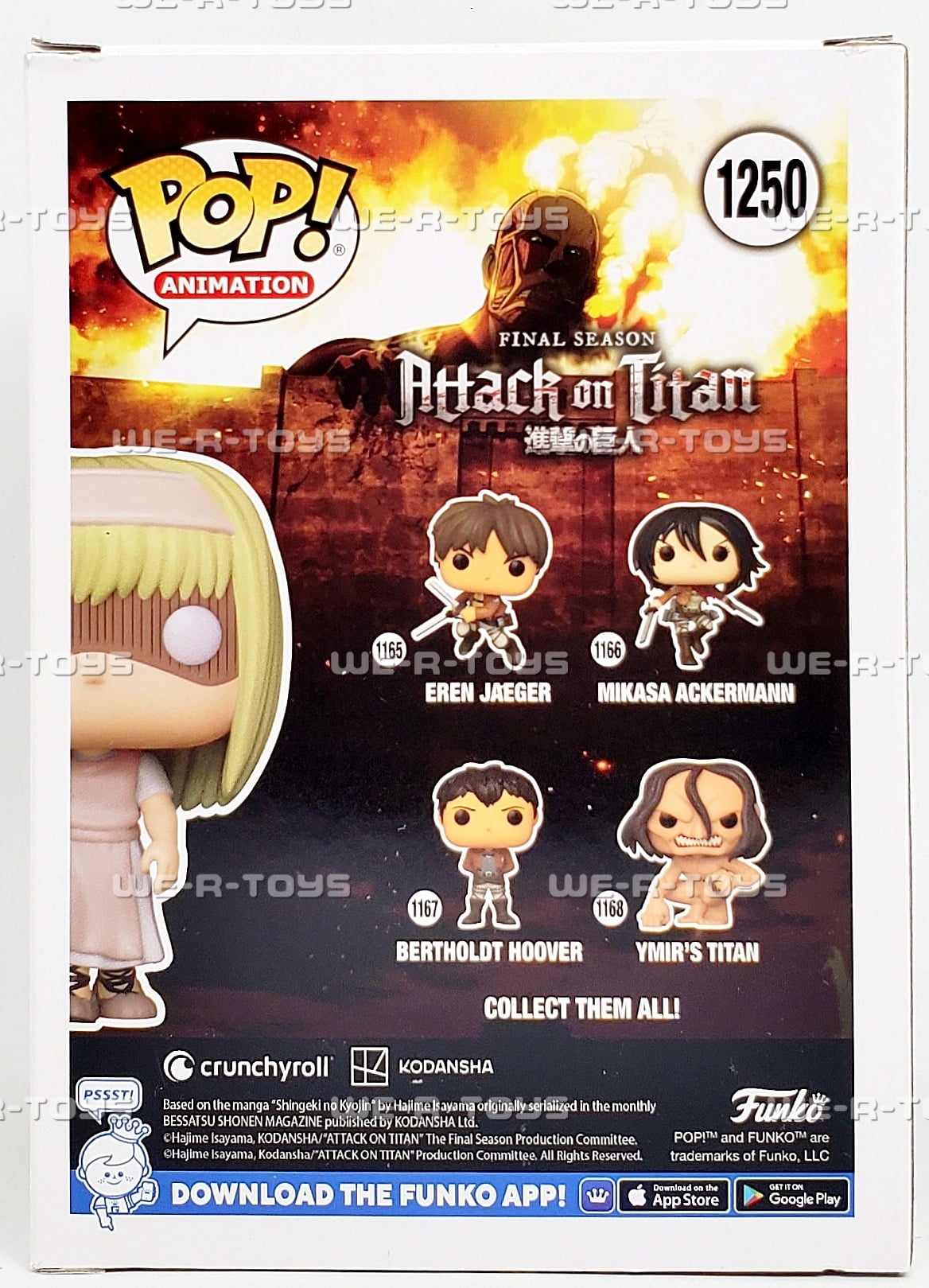 Funko POP Animation Attack onTitan Ymir Fritz 1250 Vinyl Figure