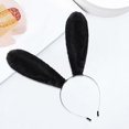 thumbnail image 3 of Diadema Orejas de Conejo de Peluche Yinane Ajustable Negro, 3 of 8