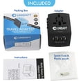 thumbnail image 6 of International Power Adapter, Universal Worldwide Travel Charger with 2.4A 4 USB All in One Wall Charger for Euro, AUS, UK, USA (Black), 6 of 8