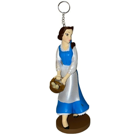 Beauty & Beast Blue Belle Key Ring Keychain Ornament PVC Figure Figurine Charm
