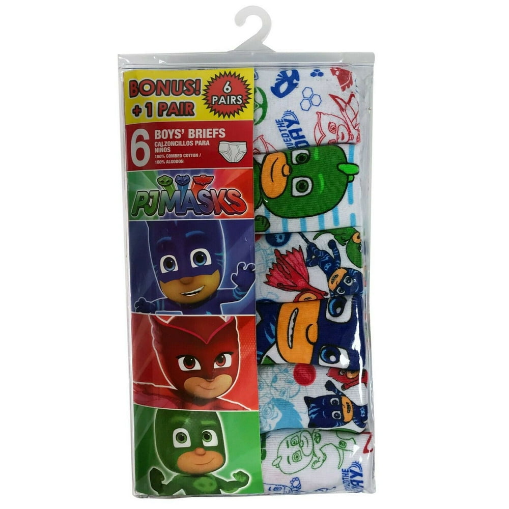 PJ Masks 6 PC Briefs Underwear Boy Size 6