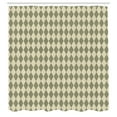 thumbnail image 2 of Ambesonne Flower Shower Curtain, Rhombus Retro Pattern Print, 69"Wx70"L, Sage Green, 2 of 4