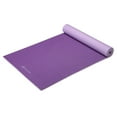 Gaiam Premium 2Color Yoga Mat, Plum Jam, 5mm