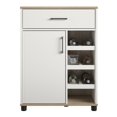 thumbnail image 5 of SystemBuild Whitmore Bar Cabinet with Beverage Shelves in White, 5 of 7