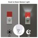 thumbnail image 3 of Balery Red White Snowflakes Luz Nocturna LED con Sensor Automático, Enchufe con Sensor Crepuscular, Luz Suave de 0.5W para Dormitorio, Pasillo, Baño-US, 3 of 7