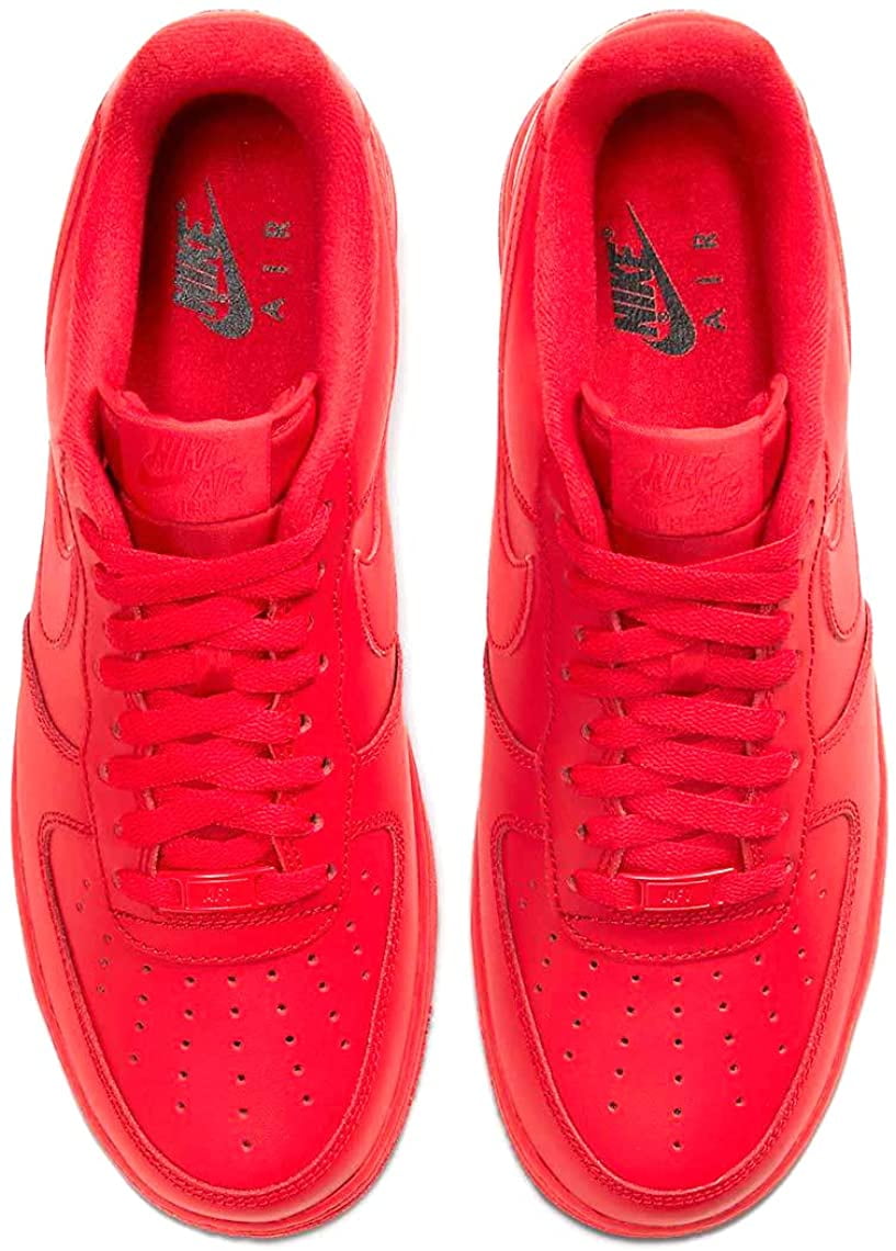 Nike Men's Air Force 1 Basketball Shoe University Red/White-White