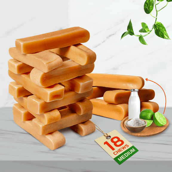 Tibetan Dog Chew Yak Cheese Dental Chews for Medium Dogs, 3 lbs Bag, All Natural Pet Treats with 4 Ingredients