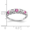 thumbnail image 2 of Primal Gold 14 Karat White Gold 2.75mm Pink Sapphire and Diamond Ring, 2 of 4
