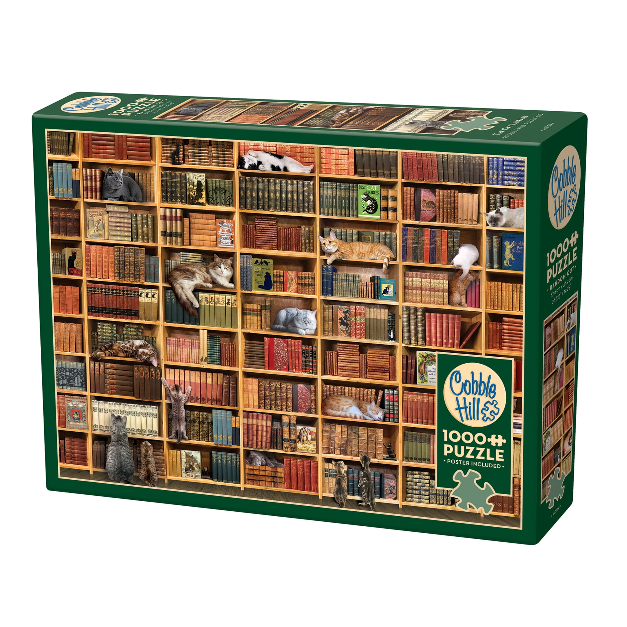 Cobble Hill 1000 Piece Puzzle - Cats Retreat, Includes Poster, Random Cut Pieces, Made In USA, 26.625x19.25 Inches - View #11