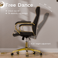 thumbnail image 3 of HomeZeer Black and Gold Office Chair, Ergonomic High Back Executive Desk Chair with Wheels and Arms, Modern PU Leather Computer Chair with Rocking Function, Black, 3 of 9