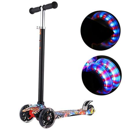 Fashion Children Scooter with Safe Adjustable Height Flashing Wheel Quick Disassembly with One Button