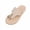 Beige, variant on Women's Toe Loop Wedge Slide Sandals Braided Platform Southwestern Boho Sandals Orange 5.5