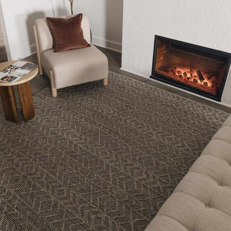 BoutiqueRugs Ironia Bohemian, Transitional Area Rug - Navy, Light Gray, Gray - 10' x 14'