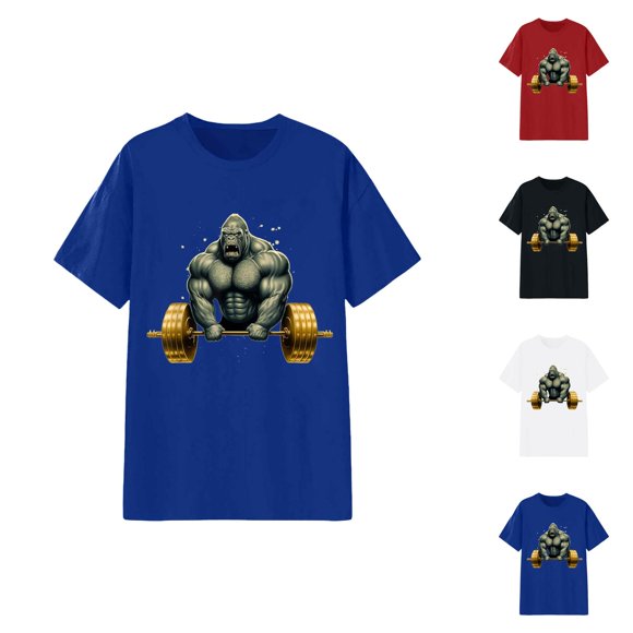 Gorilla Beast Gym Workout Lifting Weights Bodybuilding Womens Tshirt 2026 Summer Casual Short Sleeve Crewneck Graphic Tees