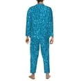 thumbnail image 5 of Bingfone Men'S Pajama Set 2 Piece Loungewear Pjs, Long Sleeve With Pajama Pants-Blue Glitter, 5 of 9