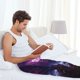 thumbnail image 5 of Fotbe Purple Moon Tree Night Sky Pantalones de Pijama para Hombre, Pantalones de Dormir, Pantalones de Casa con Cintura Ajustable y Bolsillos-3X-Large, 5 of 6