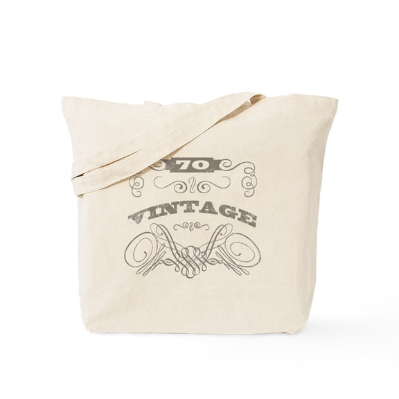 CafePress - Vintage 70Th Birthday Tote Bag - Unisex Canvas Tote Bag, Beige, 1-Piece