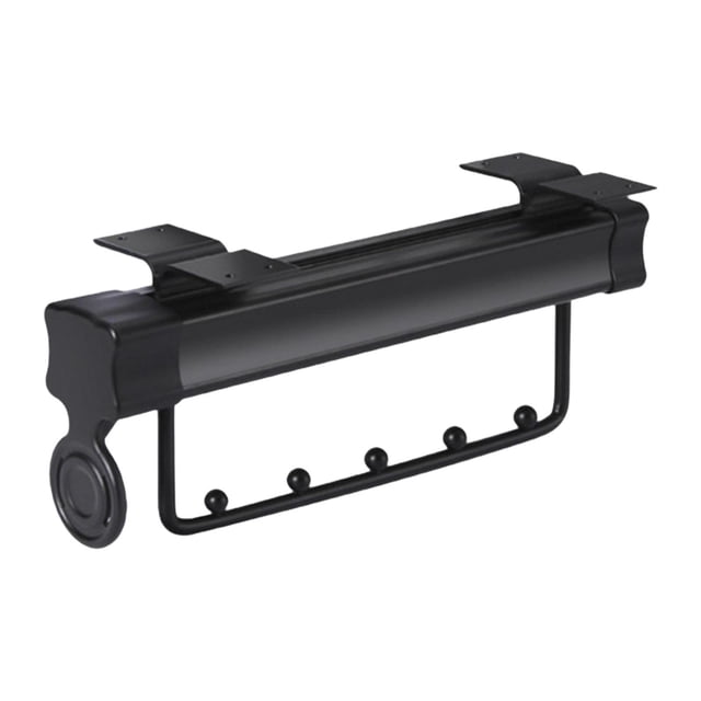 veasfak Tringle à Vêtements Suspendue Support de Rangement Vertical Tige de Rangement Portable pour Garde-Robe Noir