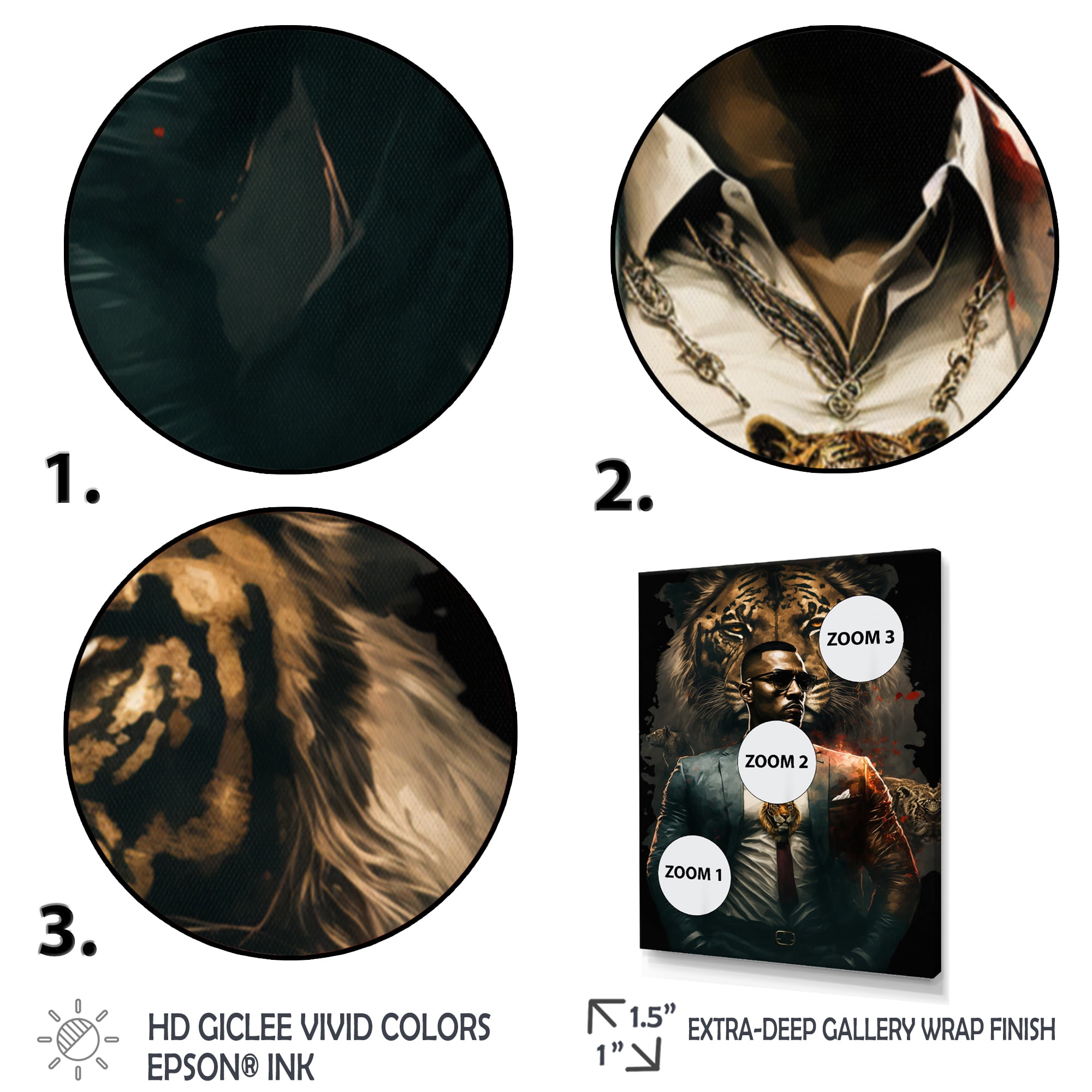 Designart Mafia Lion I Canvas Wall Art