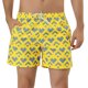 thumbnail image 2 of Pantalones cortos de playa Unique Bargains con patrón de cordón de cintura elástica de baño para hombre con forro de malla Amarillo gris 34, 2 of 6