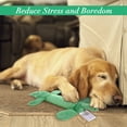 thumbnail image 5 of vecelo Plush Pet Toys with Soft, Durable Fabric for Small, Medium, and Large Pets, No Stuffing for Indoor and Outdoor Play, Supports Active Biting and Play - Hippo Middle, Green, 5 of 7