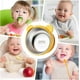 thumbnail image 2 of Baby Bowl Inclined Toddler Dish With Suction, 4.61x4.61x2.99, Stainless Steel Inner Plate, Kids Travel Yellow, 2 of 5