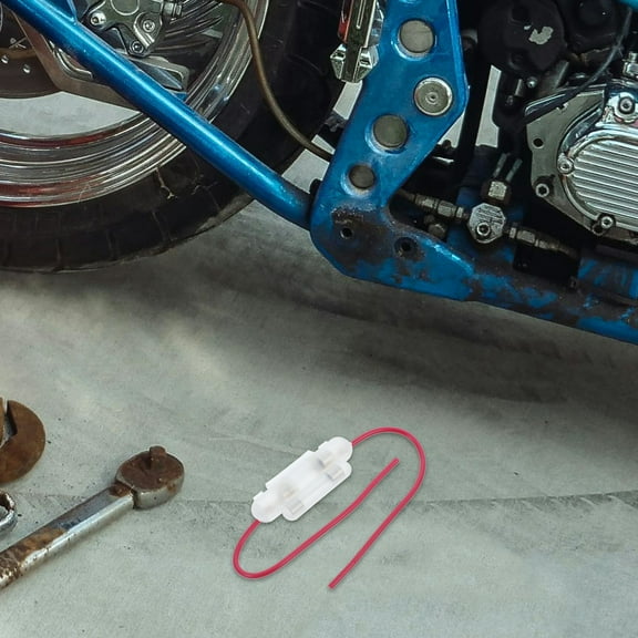 LEXSOMEO Motorcycle Inline Fuse Holder Double Fuse Holder For Scooter ATV Go Kart Motorbikes