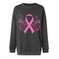 thumbnail image 5 of ZQGJB Breast Cancer Shirts For Women Pink Ribbon Sweatshirt Breast Cancer Awareness Crewneck Pullover Tops Casual Long Sleeve Graphic T-Shirts Black S, 5 of 5