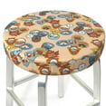 thumbnail image 6 of Cauagu Camp Badge Print Round Stool Covers,Seat Cushion for Round Bar Stool Chair Seat Cover for Bar Round Chair Fits for 12/13/14in Bar Stool Cushion, 6 of 7