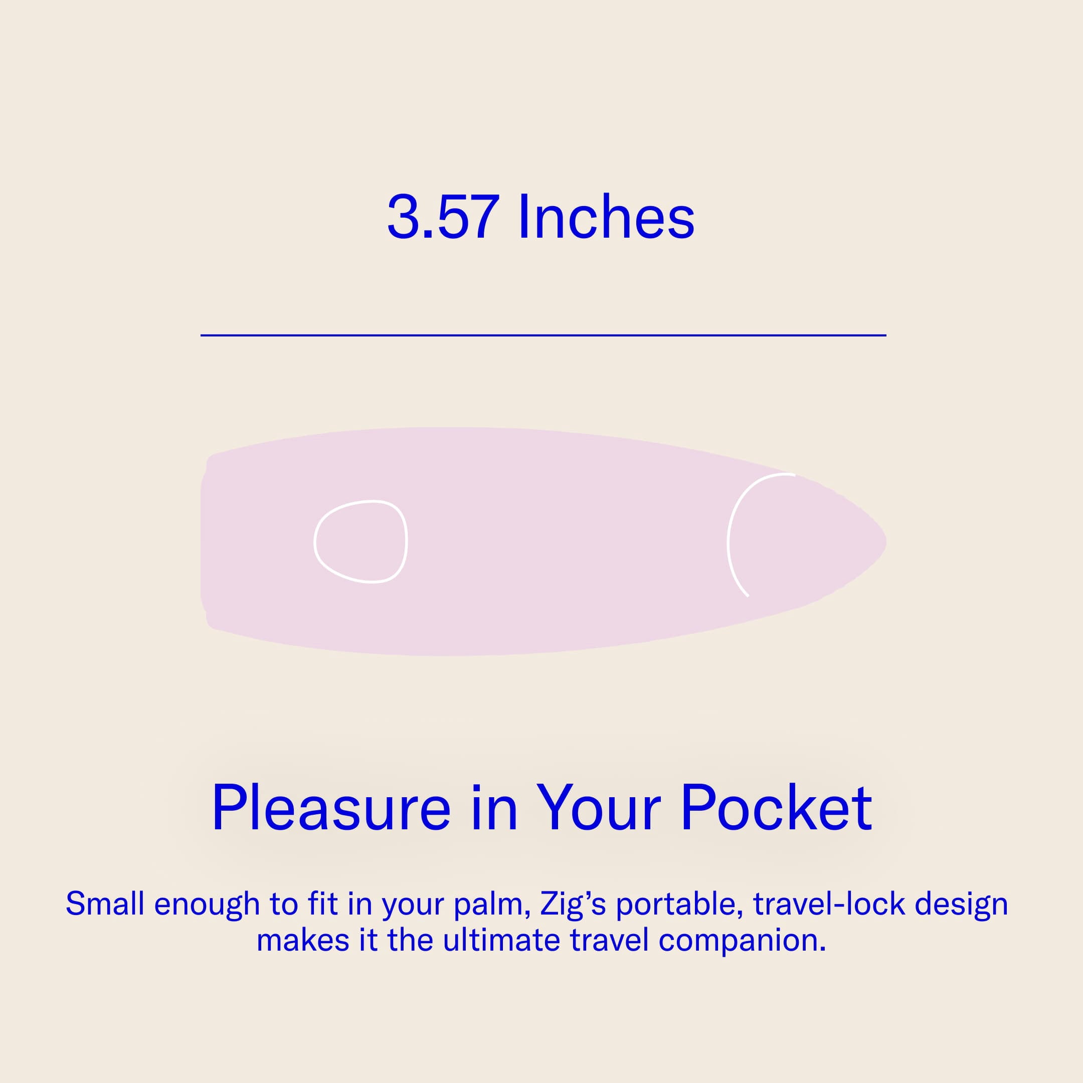 Dame Zig Squishy Bullet Travel, Waterproof, and USB-C Rechargeable Vibrator - Light Pink